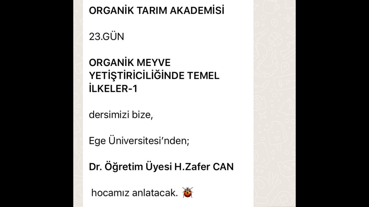 yuce_say's tweet photo. @antalyailtarim @VahitKirisci @ersinyazici1 @gokhankaraca_ #OrganikTarımAkademisi 
#gelecektarımda
1.yoklama https://t.co/iNAnp06v3a
