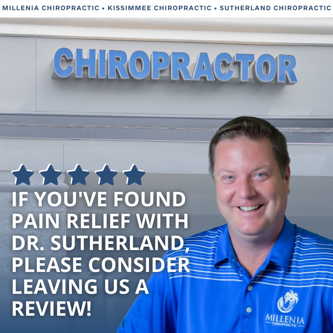 Kissimmee_Chiro's tweet photo. If Dr. Sutherland has helped you find pain relief after an auto accident or other injury, or you've just had an amazing experience in our Kissimmee office, we would love to hear about it! Please consider leaving us a Google review. Just click the link: https://t.co/hkt39lNGq5 https://t.co/OVVF8Wcvhv