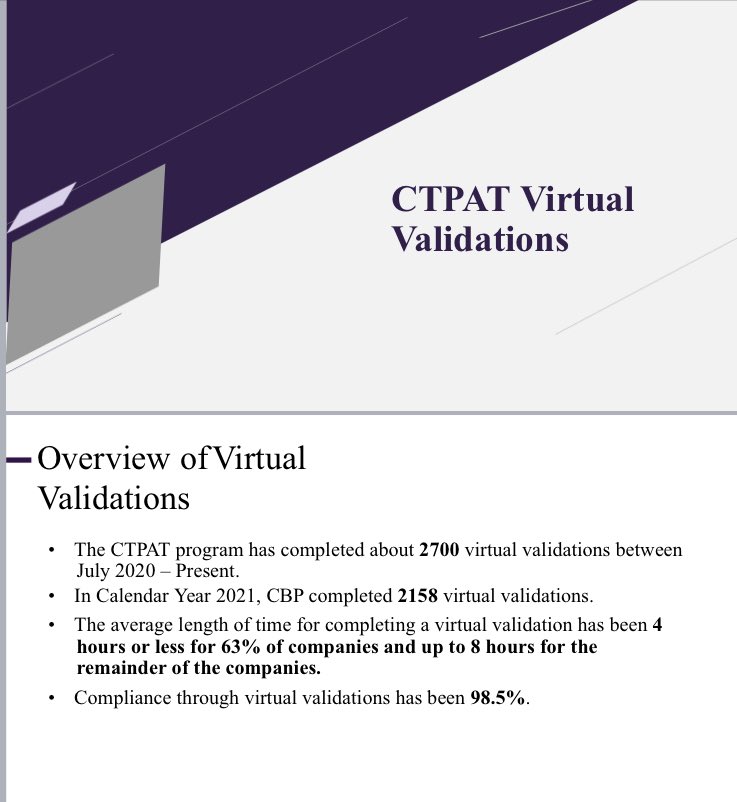 HongNguyen2022's tweet photo. Had a very informative #KnowledgeAcademy session for #Customs and #Trade (KACT 2022) on #AEO #Virtual #Validation. Best practices and lessons learned from the #CTPAT and #EU’AEO programmes were shared. Their presentations can be downloaded from the @WCO_OMD event website. https://t.co/IjvqPfmgfx