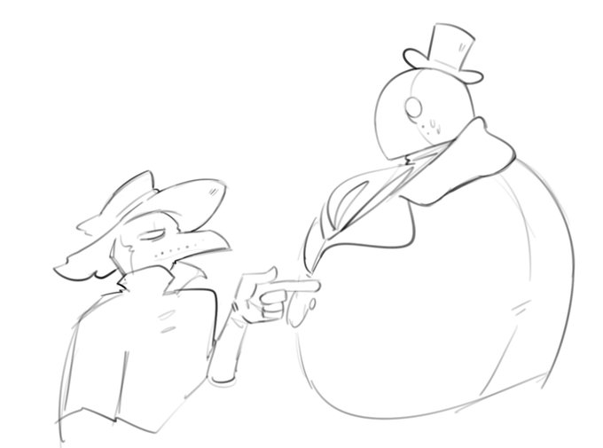 More plague duo sketches while im still in my art funk #originalcharacters 