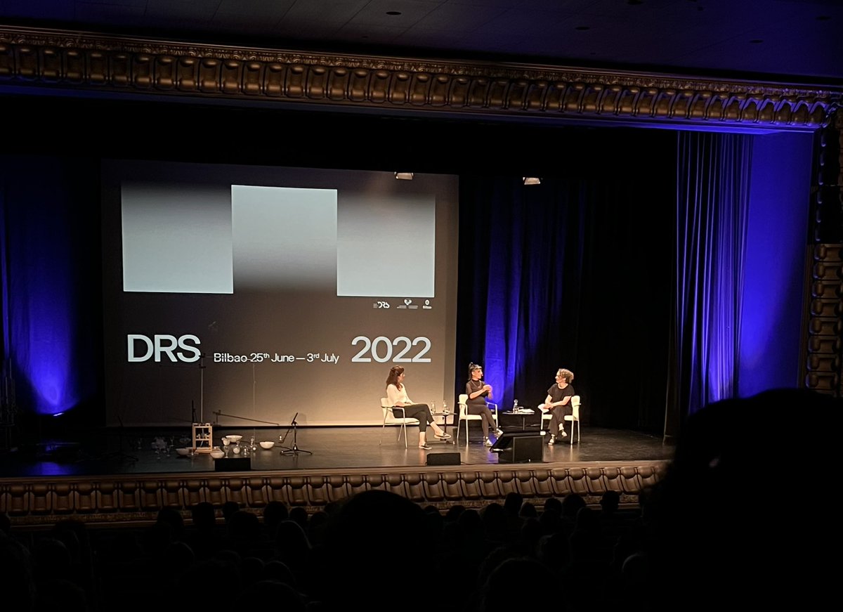 Interesting move toward and then away from the language of design as saviour - saving the planet, saving us from ourselves. Interesting navigation of words with Samantha Jenkins from @biohmhome @moonribas and @elisagiaccardi #DRS2022Bilbao @drs2022bilbao