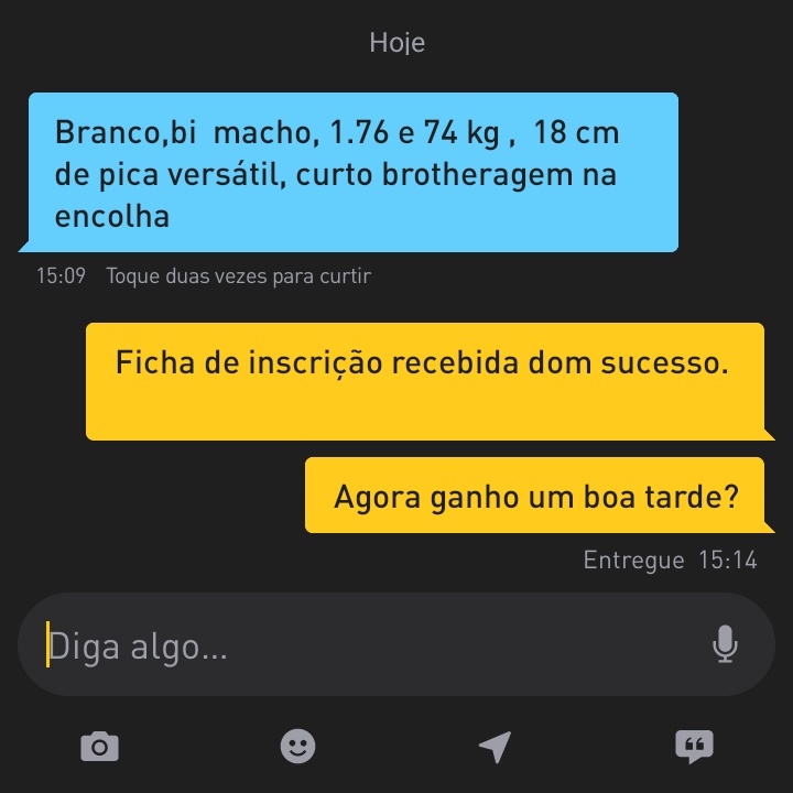 É cada um que me aparece...
Gente mal educada!