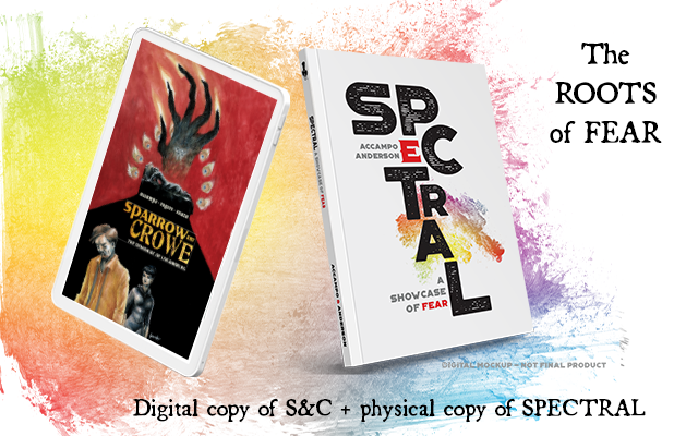 wormwood's tweet photo. This is a BIG one for all of you old Wormwood fans! The never-fully-printed, and no longer digitally available graphic novel, SPARROW &amp; CROWE, a Wormwood Prequel, is now available as a digital REWARD when you back @daccampo's SPECTRAL campaign! Details: https://t.co/SlgZnKtAKM https://t.co/uvrEAh72Pf
