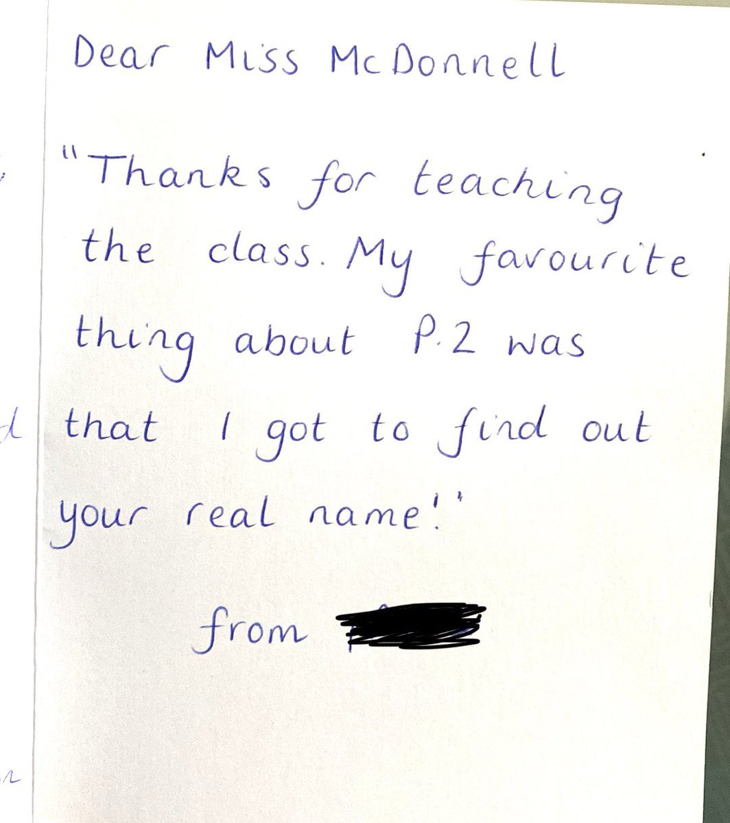 MissMcDonnell_'s tweet photo. another school year has ended - going to miss my wonderful little P2’s but I am excited for my new P4s♥️ loved the note in one of my thank you cards 🤣 https://t.co/qhyzPnvLUz