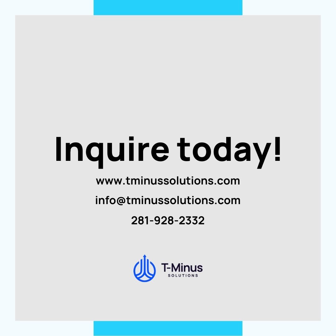 TMinusSolutions's tweet image. Contact T-Minus Solutions if you are looking for technology development, technology modernization, and/or technology strategy for your business!

When we start, we start with you. When we grow, we grow with you.

#TMinusSolutions #technologysystems #technologyaudit