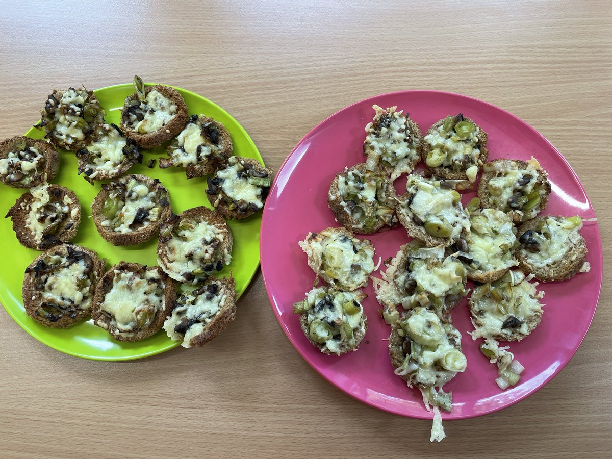 Leek and mushroom croustades made by 4C today.