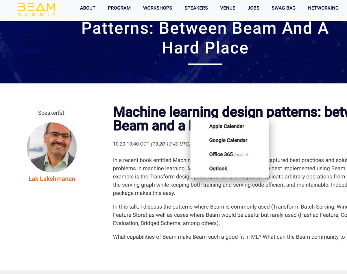 We now have 'Add to Calendar' functionality on the #BeamSummit program, so you can catch all of the calls you want : D