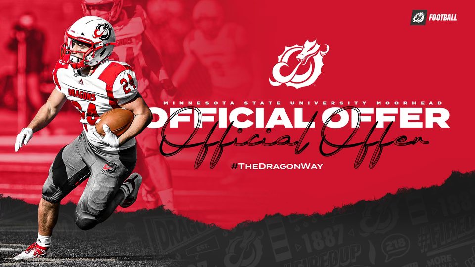 After a great phone call with @coach_needer I am exited to receive an offer from Minnesota state University Moorhead! <a href="/msum_football/">MSUM Dragon Football</a> <a href="/CoachLaqua/">Steve Laqua</a>