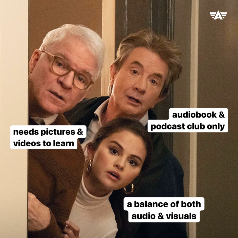 aceable's tweet photo. different types of learners - tell us which one you are ππ»
https://t.co/oJIhF6eJRx #onlymurdersinthebuilding #omitb #selenagomez #selenators #hulu #defensivedriving #aceable https://t.co/2YwnOfbrCD