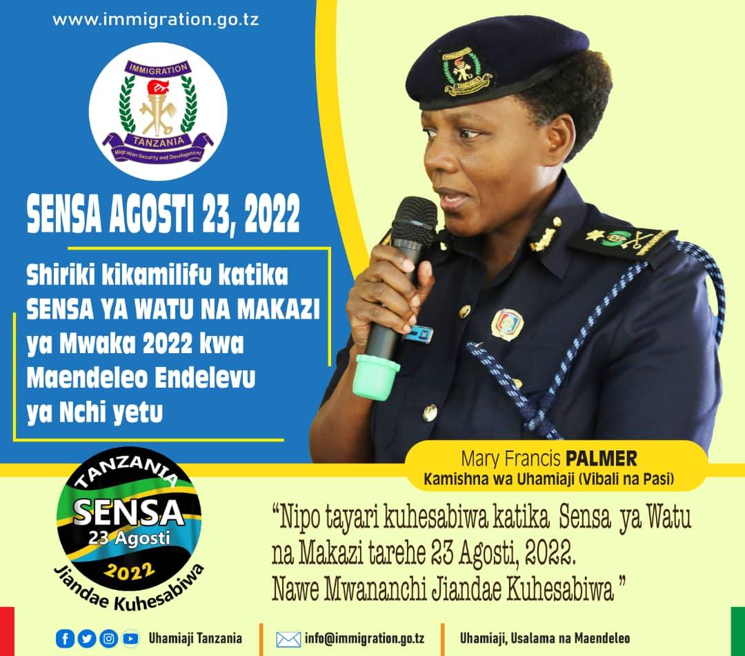 UhamiajiTz's tweet photo. #Sensa23Agosti2022 
#JiandaeKuhesabiwa 
#ePassport 
#ePermit 
#eBorderManagementSystems 
#eVisa 
#eImmigration https://t.co/yf9BvBB92c