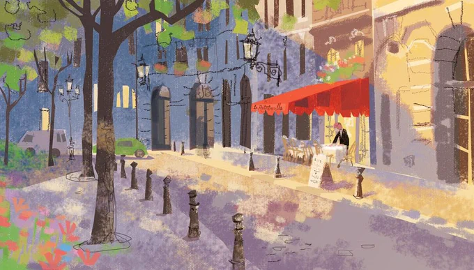 the ratatouille concept art is so romantic and dreamy 