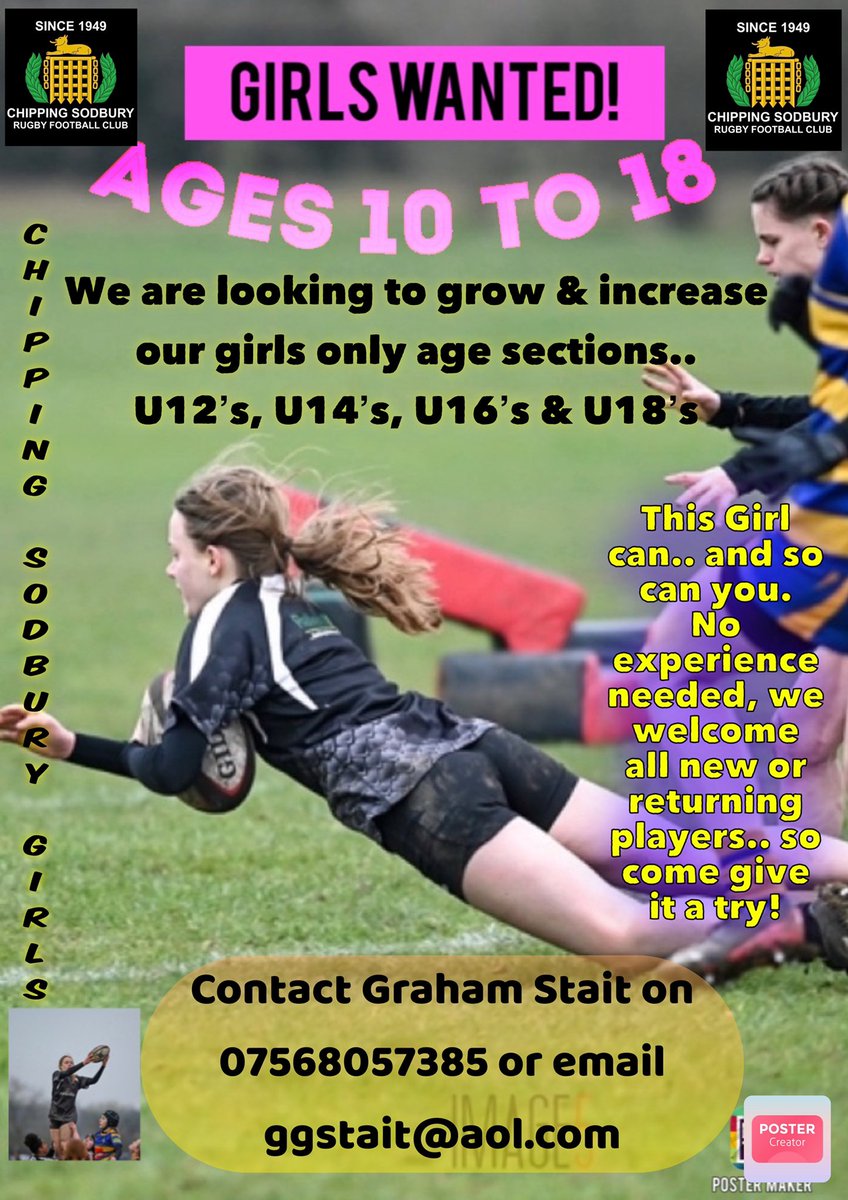 GrahamStait's tweet image. GIRLS RUGBY
New players wanted, as we head into summer training, School years 6to13 this is the perfect time to come along &amp;amp; give it a TRY!
No experience required, new &amp;amp; returning players all welcome.. 
Bring your daughter along and see what the fastest growing sport is all about
