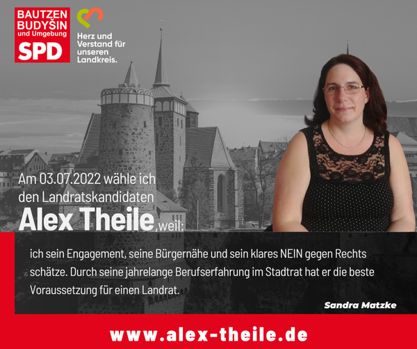 SPDBautzen's tweet photo. Am 3.7. ein klares Nein gegen rechts wählen!
#HerzUndVerstand #lrwbz22 https://t.co/KFjgMChmlV