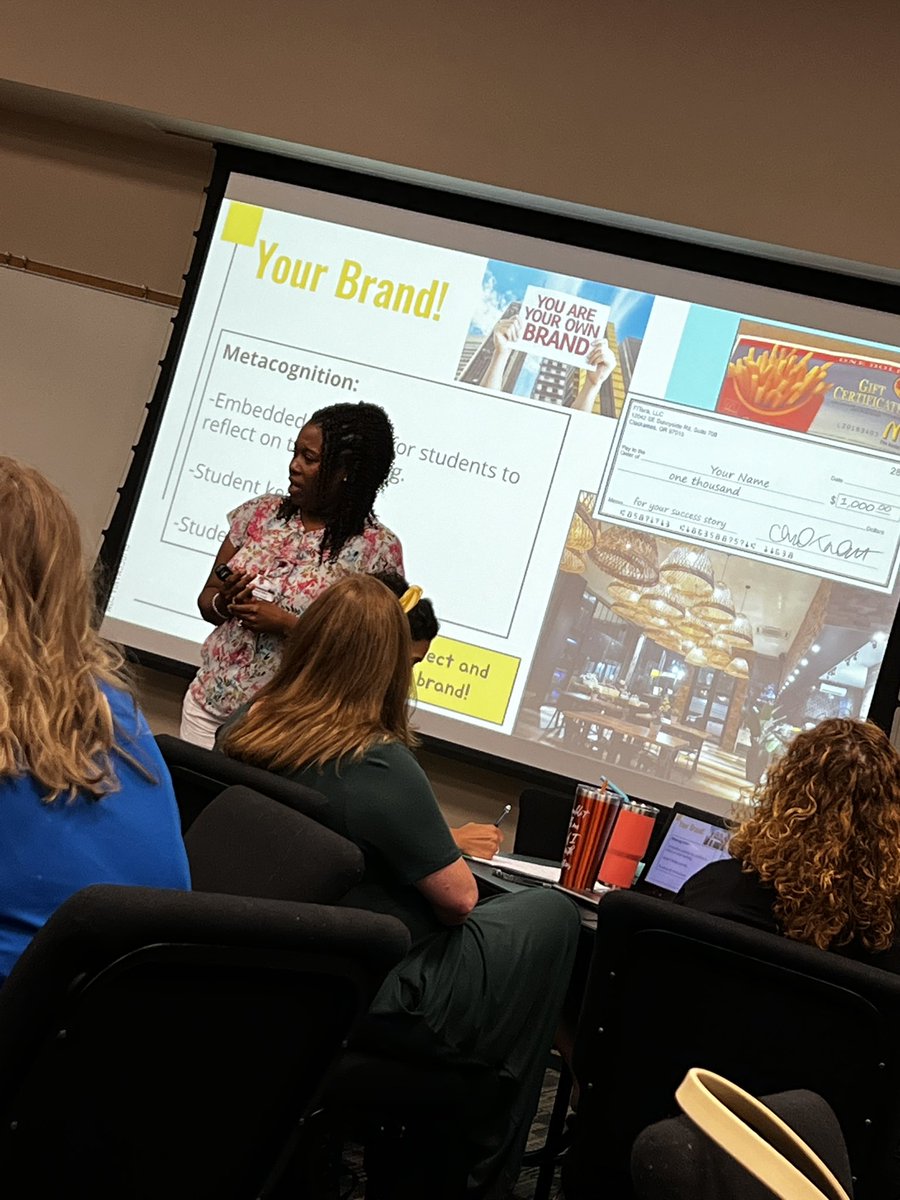 Learning about branding ourselves for building professional communication from <a href="/TiffCloudSSPC/">Tiffany Cloud</a> Excellent tips about communication in leadership!!  #leadershipiscustomerservice <a href="/KrahnKISD/">Krahn Elementary</a> <a href="/KleinProfLearn/">Klein Prof. Learning & Development</a> #TLDAcademy