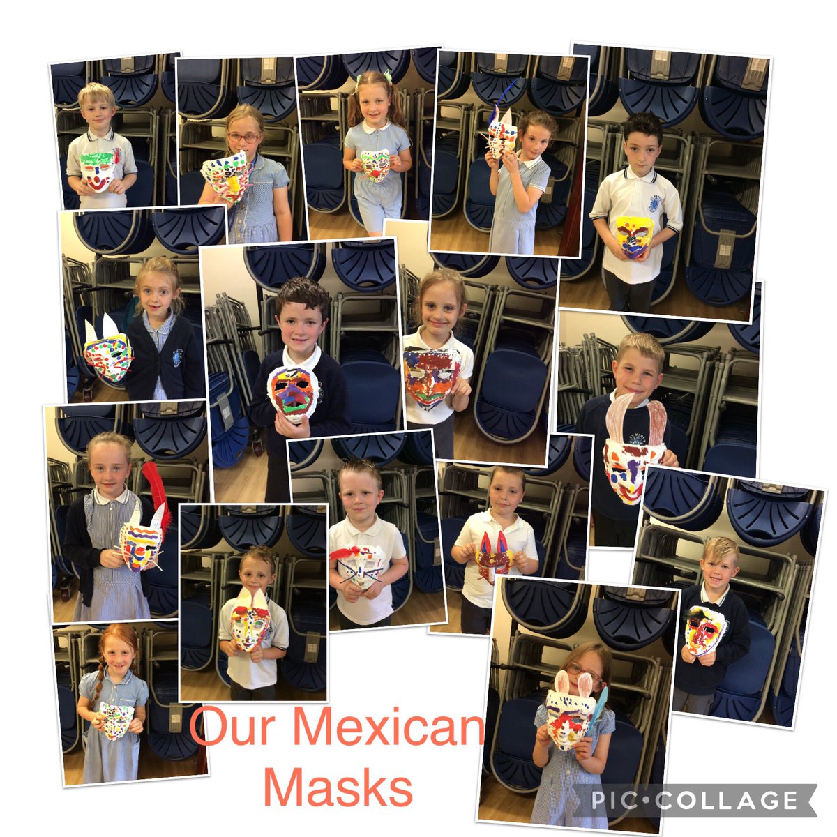 Y2_BBSM's tweet photo. Our Mexican Masks, the children have worked so hard on creating their masks. #smbbart https://t.co/lvXX124sj1