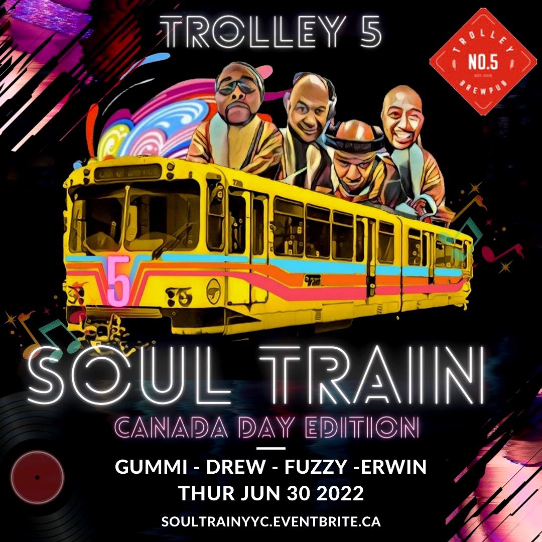 Do not get left out TOMORROW NIGHT! I’m with the homies, <a href="/Fuzzy985/">Fuzzy</a> <a href="/gummidj/">gummidj</a> and <a href="/drewatlas/">Drew Atlas</a> for #SoulTrainYYC at <a href="/Trolley_5/">Trolley 5 Brewpub</a>! Bringing the funk and soul all night for y’all! Grab your tickets here: soultrainyyc.eventbrite.ca - Doors at 10:00!