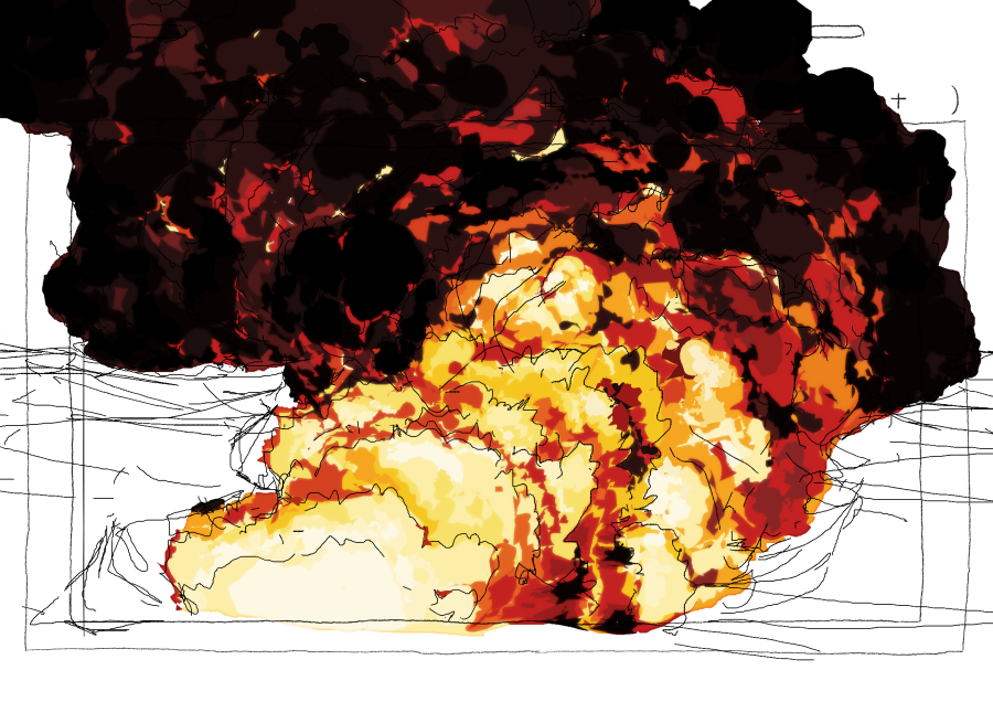 explosion no humans sketch solo fire  illustration images