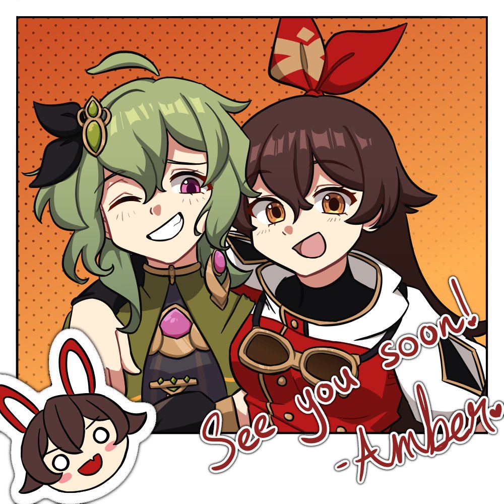 BenLKP's tweet photo. In honour of the Sumeru leaks, here's my best attempt at drawing Amber and Collei (in her new fit) in the manga's artstyle. Can't wait for Sumeru to drop!

#GenshinImpact #GenshinImpactleaks #Collei #Amber #Sumeru https://t.co/BPEqPqRYQ9