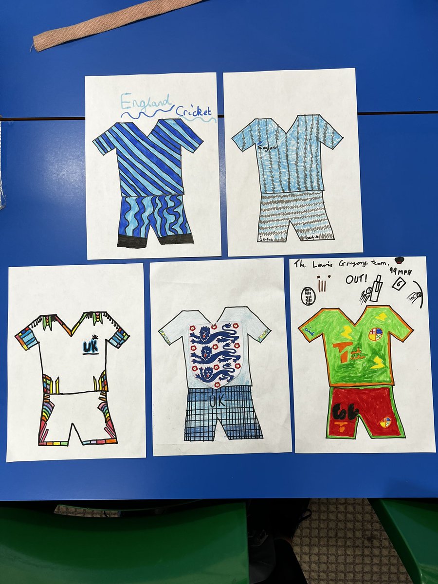 lottyv2000's tweet photo. When rain stopped play Kingsmoor Primary School got creative designing their own cricket kit @SomCricketFDN @Chance2Shine #NationalCricketWeek https://t.co/Eci9dvQIRr