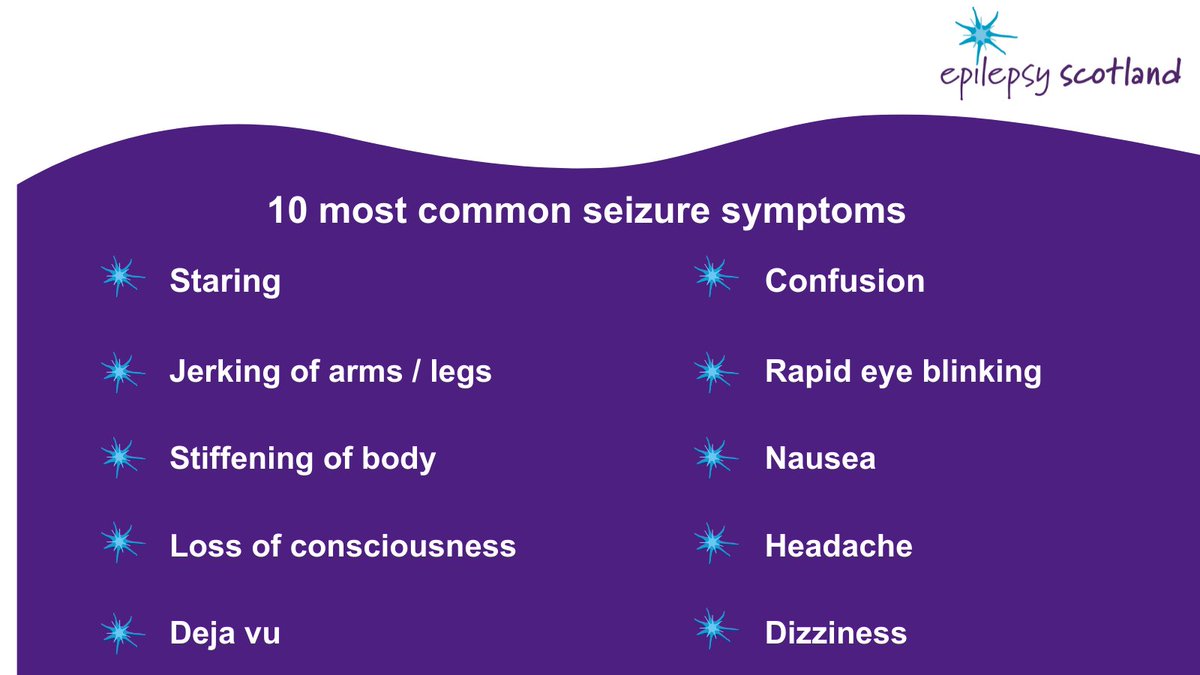 epilepsy_scot's tweet photo. People living with epilepsy can experience one or even all of the above seizure symptoms. What seizure symptom(s) do you experience?

#Seizures #SeizureAwareness #SeizureSymptoms #Epilepsy #EpilepsyAwareness #TalkEpilepsy https://t.co/1OEPH1YNLR