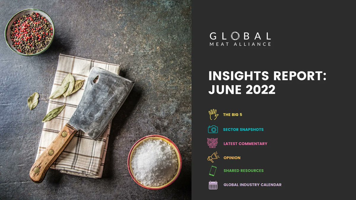Our June Monthly Insights Report is now out! 

In this month’s report we look at: 

• World Iron Awareness Week 
• COP27 updates 
• Our next GMA Presents 
• much more. 

Want future updates from the global meat sector? Join our database 👇 buff.ly/3bCjwRQ