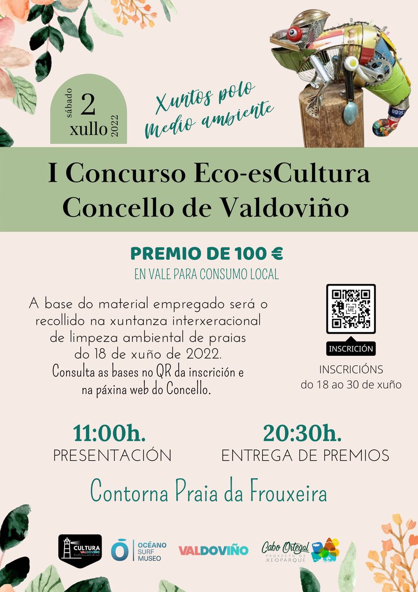 Últimas horas para inscribirse en el concurso! Te esperamos este sábado, 2 de junio, en el entorno natural de la playa de A Frouxeira #valdoviño 

👇🏼👇🏼 Bases e inscripciones aquí: 
bit.ly/3ysDEhZ