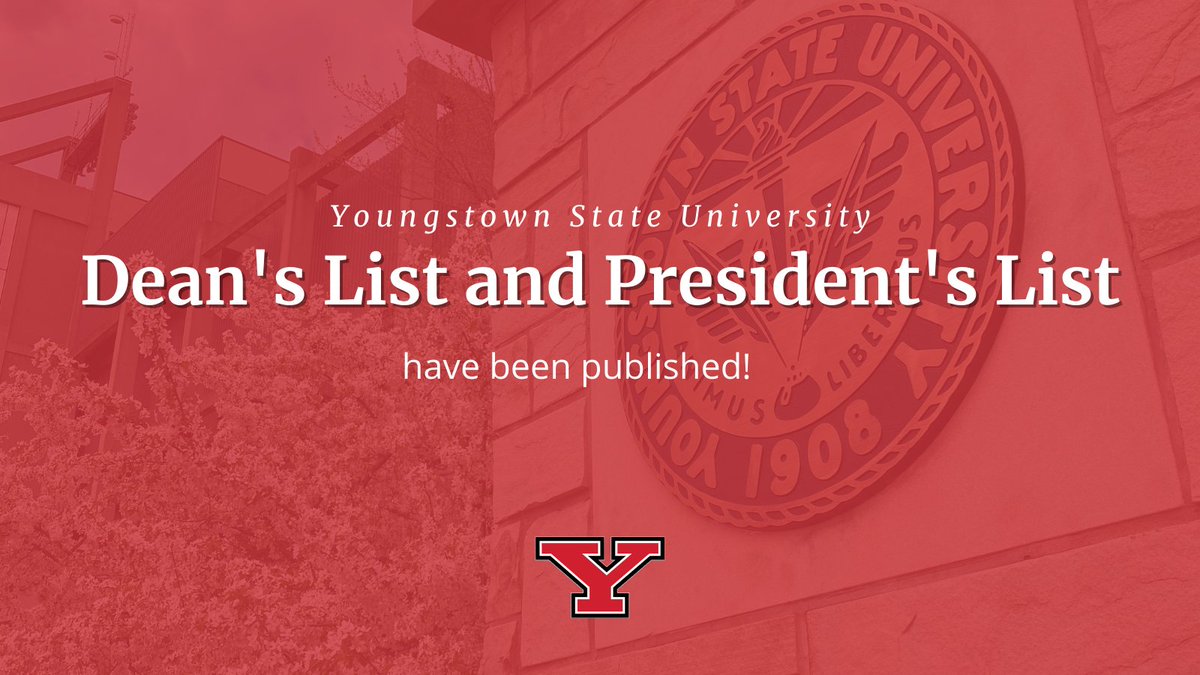 The Dean's and President's Lists are in! Great work and job well done to our Penguins in the spring of 2022! #YandProud 👏
View here! ysu.meritpages.com
