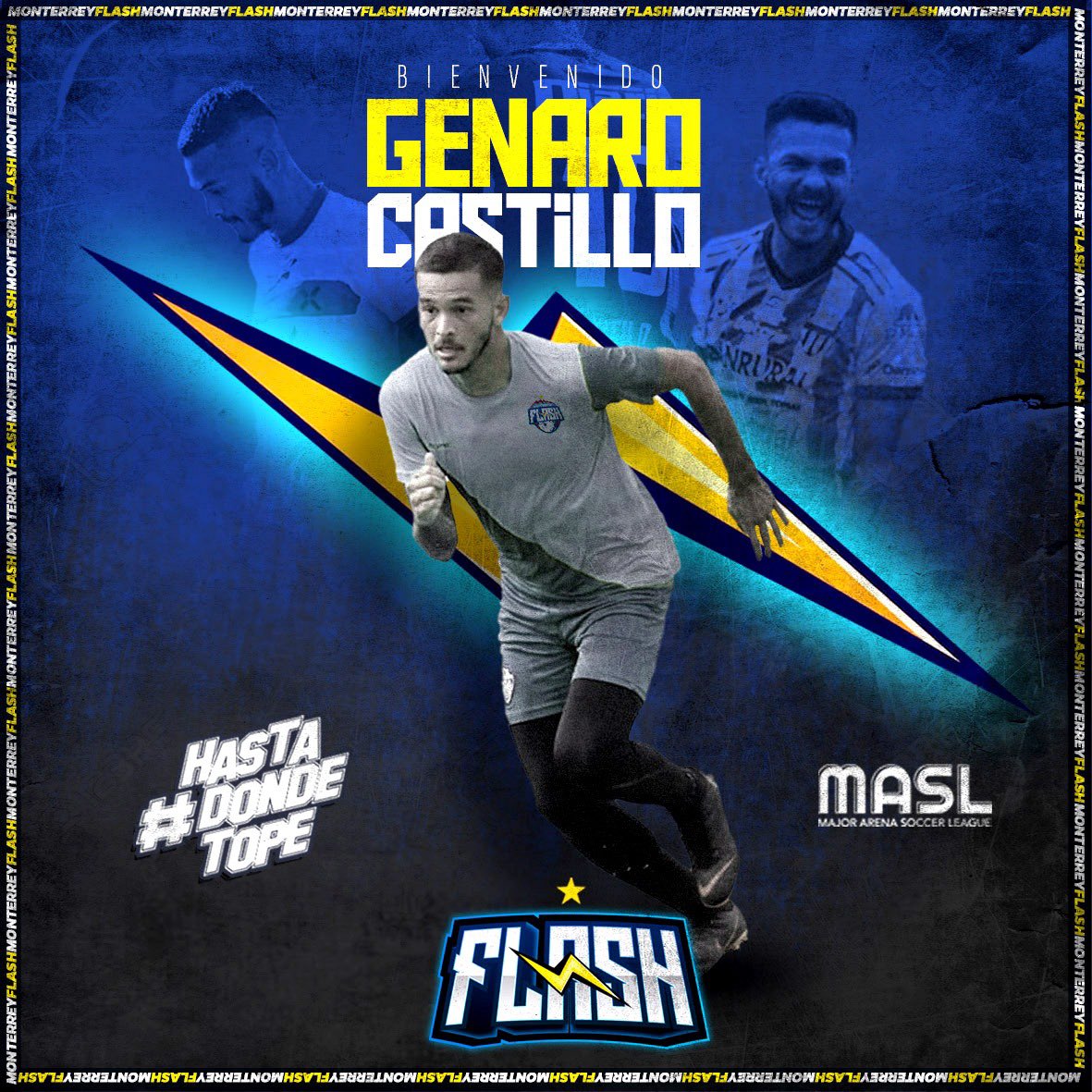 MonterreyFlash's tweet photo. 🔥 Nuevo integrante de @MonterreyFlash para la era 2.0 🔥

Gracias al programa #EmbajadorFlash 👨🏻⚡️ sumamos un nuevo integrante a la plantilla para la temporada 22/23 de la @MASLarena. 

Bienvenido, Genaro Castillo. https://t.co/l9gxymRijj