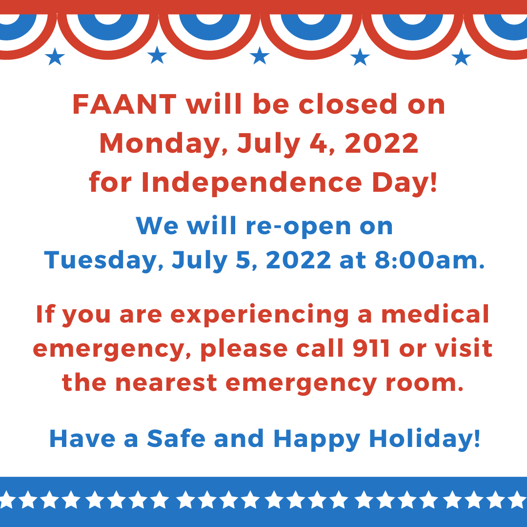 faantfootsteps's tweet photo. #FAANT will be closed on Monday 7/4 for #IndependenceDay! Have a safe and happy holiday! https://t.co/3JVeCda2Eo