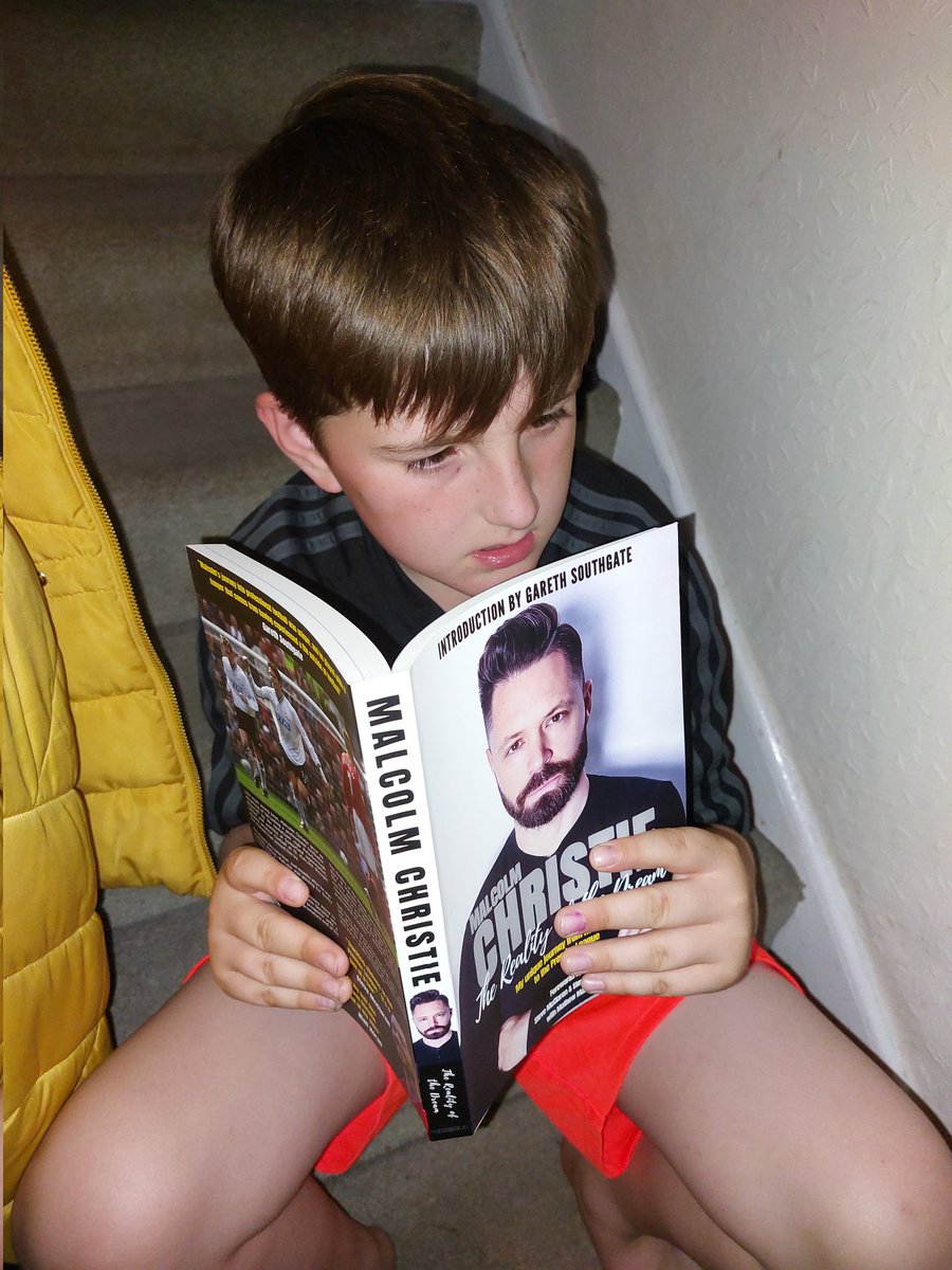 vickydrip's tweet photo. 🥳 My signed copy of Malcolm Christie's book arrived today! 
🤨 My book was stolen by my 8 year old today!
Seth's impressed the England Manager wrote the Introduction &amp; wants to read about "The guy Mummy says was really cool &amp; scored at Old Trafford" #DCFC #therealityofthedream https://t.co/UFuCcGSgwO