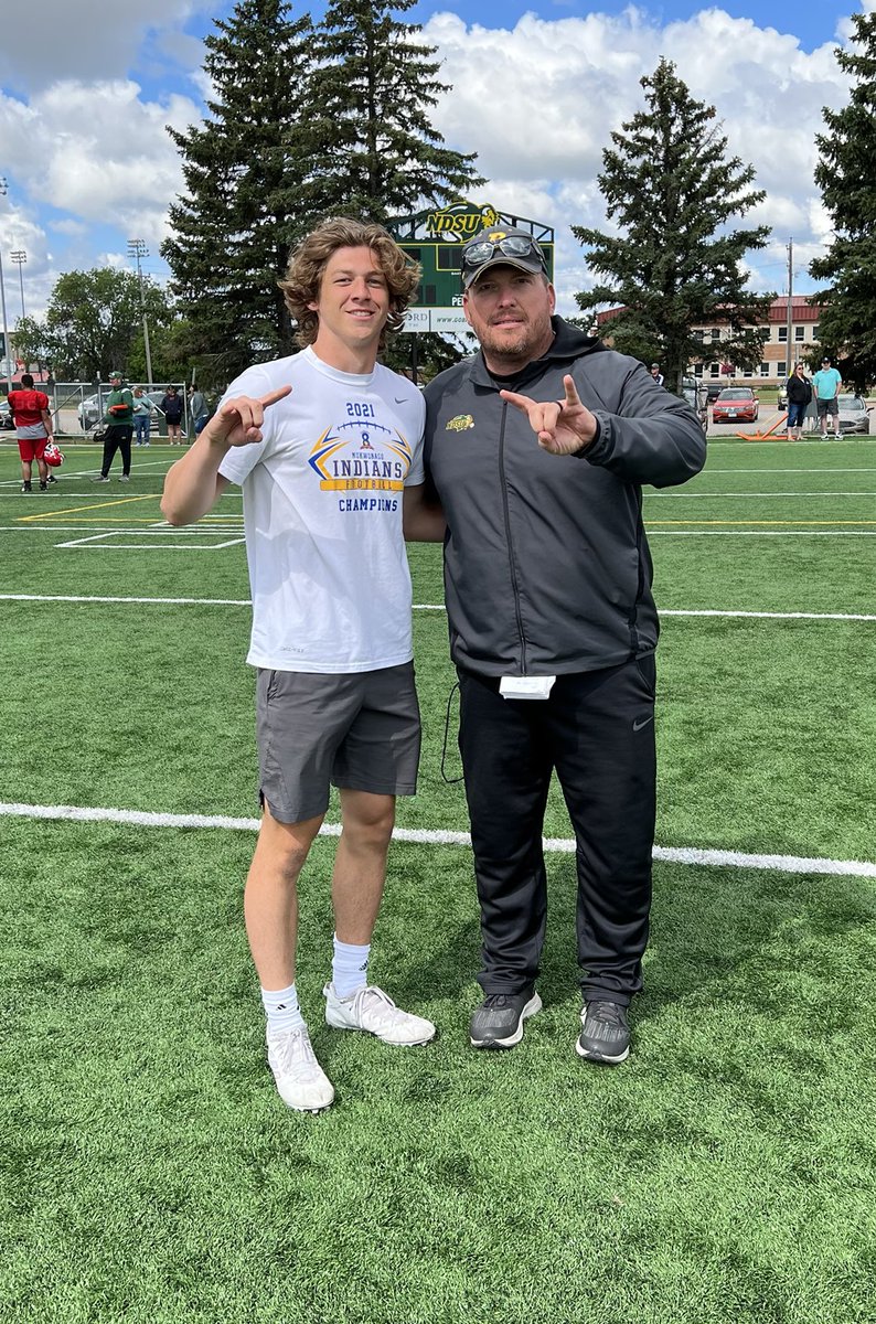 Thank you to everyone at NDSU, especially Coach Senger for a great camp experience. Go Bison!🟢🟡
⁦<a href="/Coach_Senger/">Connor Senger</a>⁩ 
⁦<a href="/FBCoachLarson/">Dan Larson</a>⁩ 
⁦<a href="/Coach_Entz/">Coach Matthew Entz</a>⁩ 
⁦<a href="/NDSUfootball/">NDSU Football</a>⁩