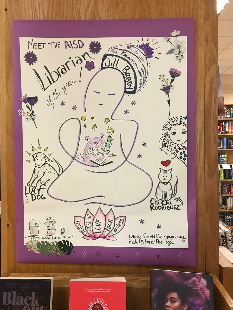 EastsideMHSLib's tweet photo. @EastsideECHS @AISDeWellness @AISDLibTech Stop by @BookPeople  to see my book display of recommended titles! Right by the cafe, read and refresh. https://t.co/rD0GaeylB9
