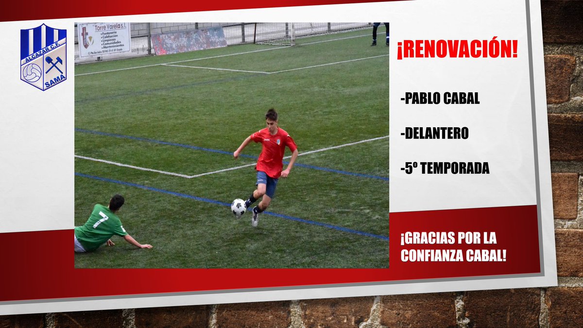 RENOVACIÓN 🔴🔵

Mauro Fanjul y Pablo Cabal renuevan el compromiso con nuestro club una temporada más.

Ambos llevan defendiendo nuestro escudo desde infantiles.

¡Muchas gracias por la confianza chavales!

#SomosAlcázar
#Desde1954