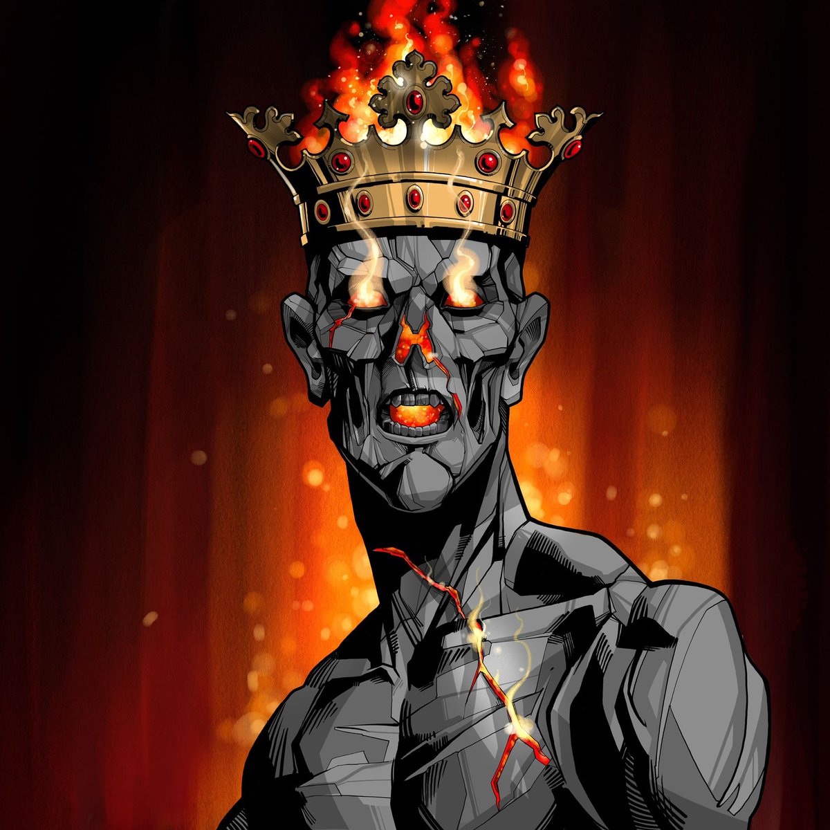 BakedBerserk's tweet image. 100k discord members! Let's have a ✨giveaway✨

5 spots - u know what to do, like and rt must follow

In celebration of this non-botted milestone😅

we reveal the first 1/1 in our collection.

Behold;

The Ember King.