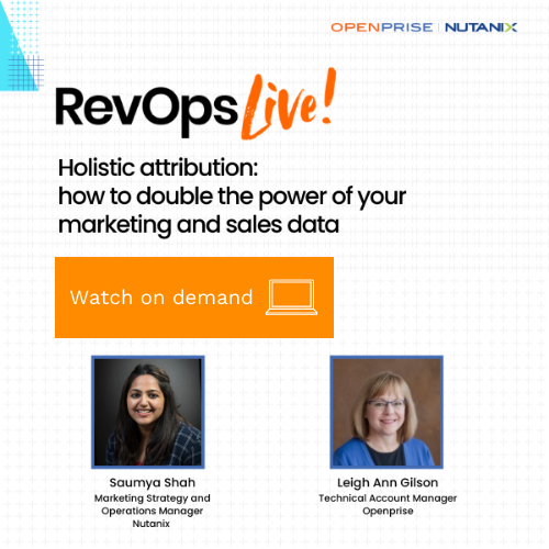 ICYMI: Our conversation about how to double the power of your #marketing and #sales data is available on demand! Join Saumya Shah of <a href="/nutanix/">Nutanix Inc.</a> and our own Leigh Ann Gilson as they unpack holistic #attribution.

Watch now 👇 
bit.ly/3yhitzl