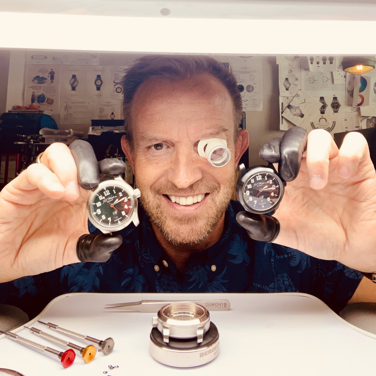 Wear a piece of Iceland on your wrist! Watchmaker, Sigurdur Gilbertsson, assembling Sif Volcano watches with genuine volcanic ash dials from the famous volcano Eyjafjallajökull.

#jswatch #reykjavik #iceland #watchcollector #watchmaking #eyjafjallajokull #volcano