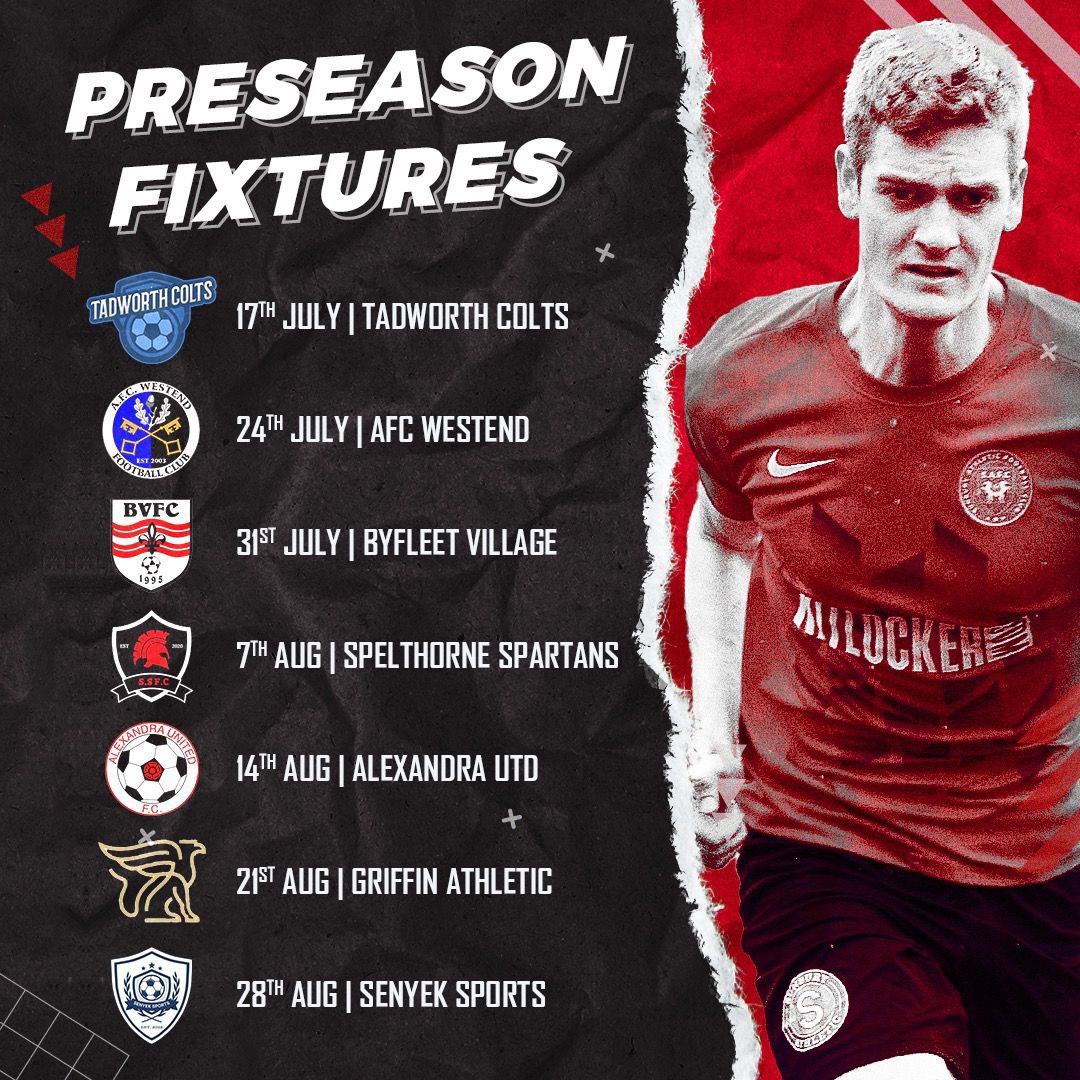 Our preseason fixtures confirmed for the upcoming season!!!