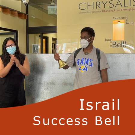 ChrysalisSoCal's tweet photo. “I want to thank everybody for supporting me through these hard times.” Congratulations to Israil for ringing the #SuccessBell last week! Israil was hired as a Material Handler at @Target through #SimplifiedStaffing. https://t.co/27sexN85lY