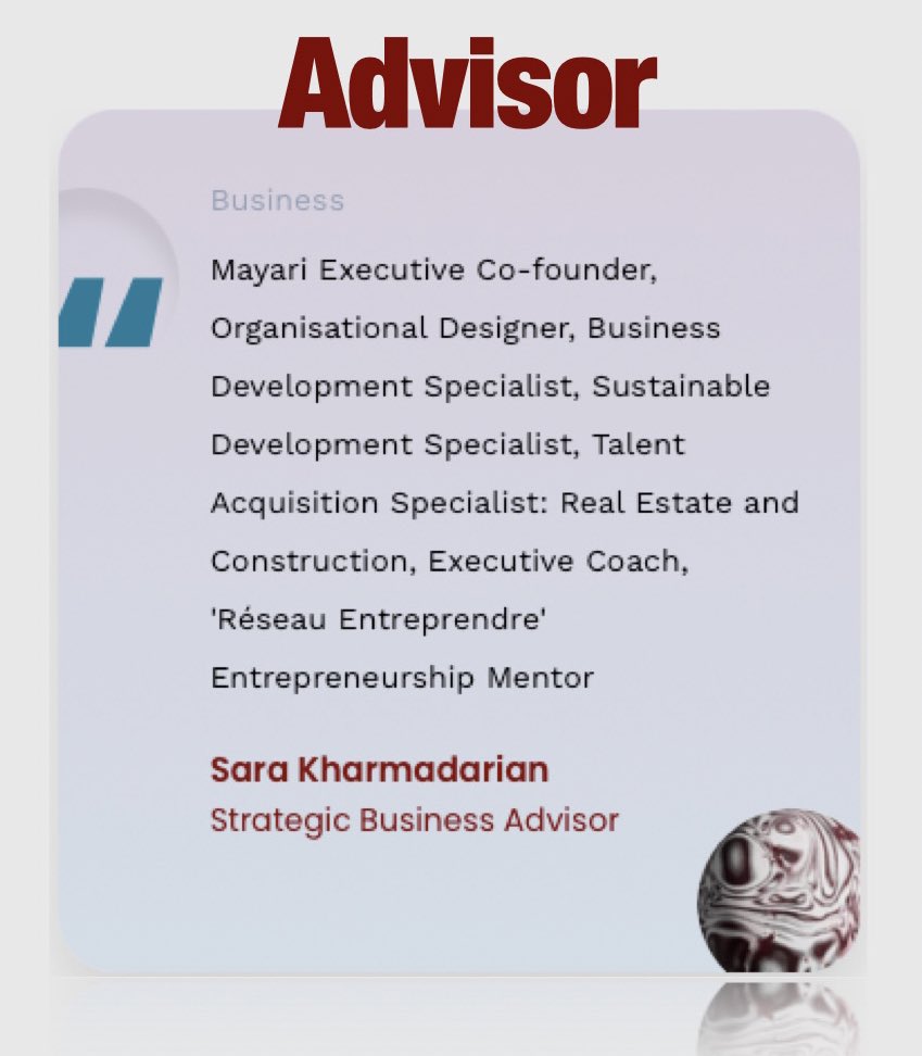 sparkso_techno's tweet photo. 📣We have surrounded ourselves with a #community of experts to give #Sparkso project the best chances to succeed and grow. Our experts cover the fields of #Business, #Education, #Web3/#Blockchain, and #Communication.
Today we are happy to introduce you to ‼️Sara Kharmadarian‼️ https://t.co/94vdwXNhzB