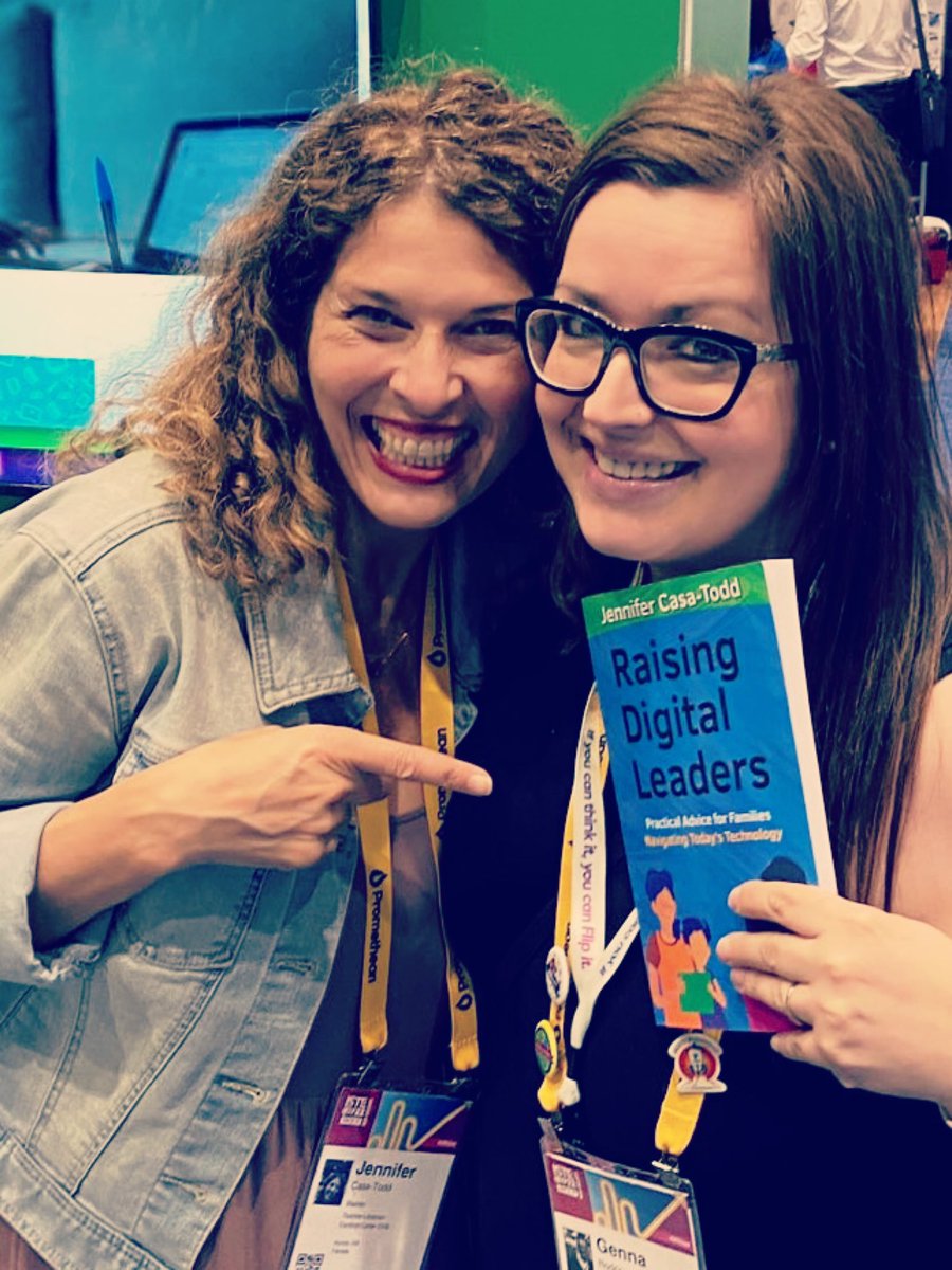 So cool to see @JCasaTodd at the @CommonSenseEd booth at #ISTELive!  Highly recommend her book #RaisingDigitalLeaders! #SocialLeadia #RCSDconnect #ISTElive22