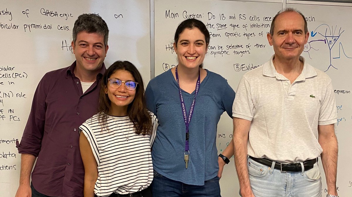 Maccaferri Lab (@maccaferrilab) on Twitter photo Congratulations to Nancy for passing her Qualifying Exam with flying colors! <a href="/neuronancy_/">Nancy Castro Borjas</a> <a href="/NuinComm/">NUIN</a>
(Qualifying Exam Committee, left to right: Drs. Greg Schwartz, Alicia Guemez-Gamboa, Marco Martina). Everybody smiling! 👍 <a href="/SchwartzLabNU/">Schwartz Lab</a> <a href="/GuemezGamboaLab/">Alicia Guemez-Gamboa</a> Congratulations to Nancy for passing her Qualifying Exam with flying colors! <a href="/neuronancy_/">Nancy Castro Borjas</a> <a href="/NuinComm/">NUIN</a>
(Qualifying Exam Committee, left to right: Drs. Greg Schwartz, Alicia Guemez-Gamboa, Marco Martina). Everybody smiling! 👍 <a href="/SchwartzLabNU/">Schwartz Lab</a> <a href="/GuemezGamboaLab/">Alicia Guemez-Gamboa</a>