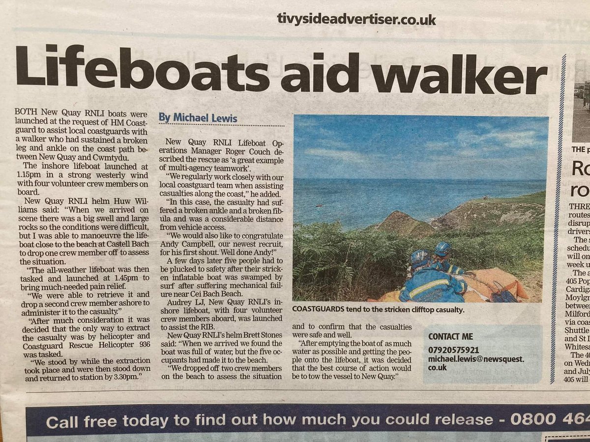 Fame At Last! Thanks RNLI