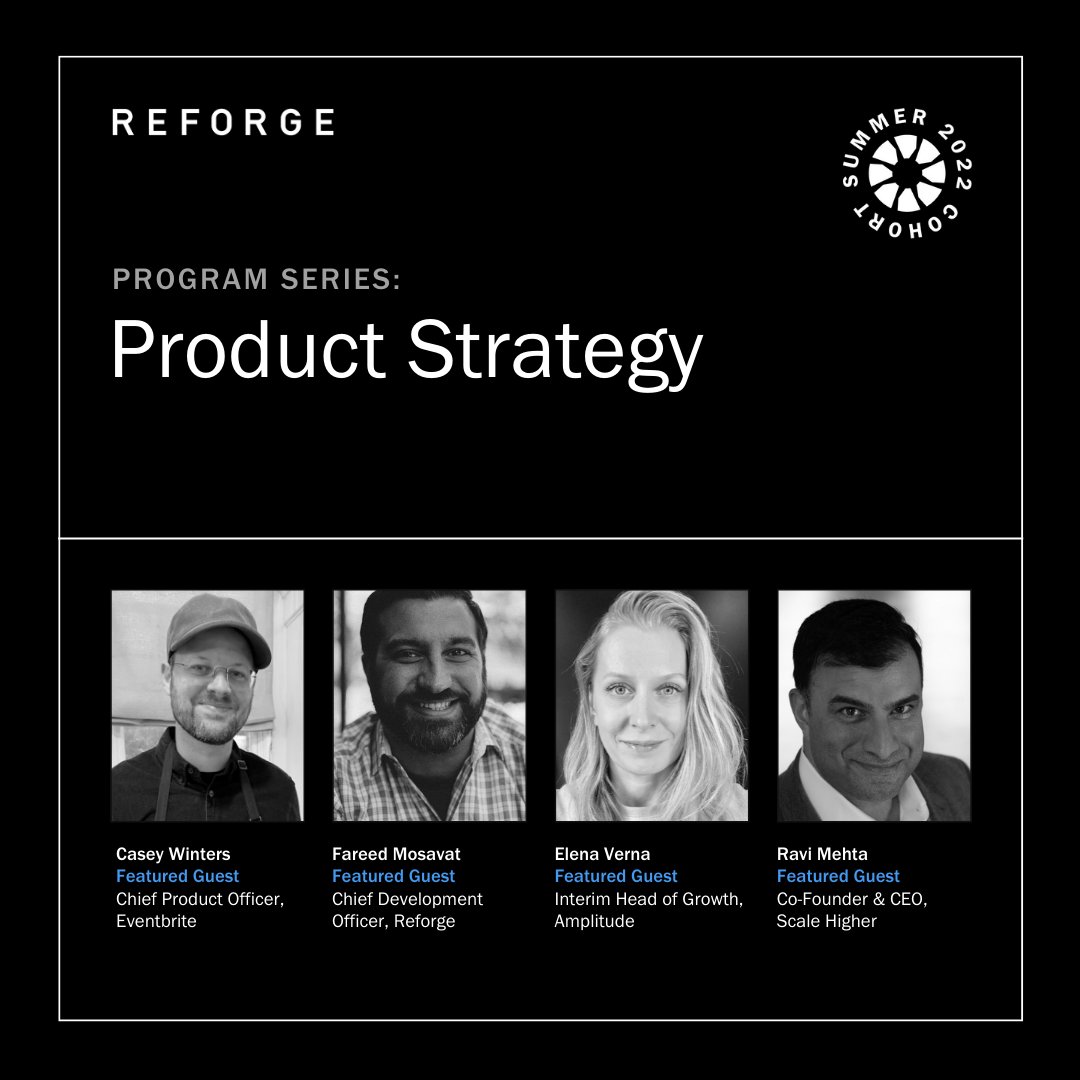 Saleem Malkana (@smalkana) on Twitter photo Itās not too late to join the @Reforge summer cohort. Iāll be leading Product Leadership & Product Strategy programs -- here's a preview of the STACKED guest list for these programs. TELL EVERYONE YOU KNOWš£ <a href="/ElenaVerna/">elena verna</a> <a href="/far33d/">Fareed Mosavat</a> <a href="/onecaseman/">Casey Winters</a> <a href="/ravi_mehta/">Ravi Mehta</a> <a href="/iammamuna/">Mamuna O</a> <a href="/elylerner/">elylerner</a> 1/2 Itās not too late to join the @Reforge summer cohort. Iāll be leading Product Leadership & Product Strategy programs -- here's a preview of the STACKED guest list for these programs. TELL EVERYONE YOU KNOWš£ <a href="/ElenaVerna/">elena verna</a> <a href="/far33d/">Fareed Mosavat</a> <a href="/onecaseman/">Casey Winters</a> <a href="/ravi_mehta/">Ravi Mehta</a> <a href="/iammamuna/">Mamuna O</a> <a href="/elylerner/">elylerner</a> 1/2