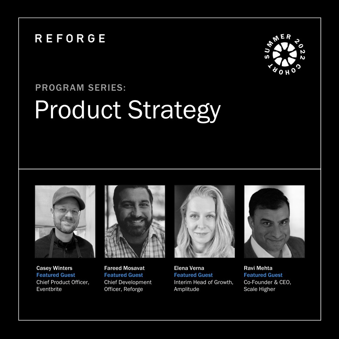 It’s not too late to join the @Reforge summer cohort. I’ll be leading Product Leadership & Product Strategy programs -- here's a preview of the STACKED guest list for these programs. TELL EVERYONE YOU KNOW🗣 @ElenaVerna @far33d @onecaseman @ravi_mehta @iammamuna @elylerner 1/2