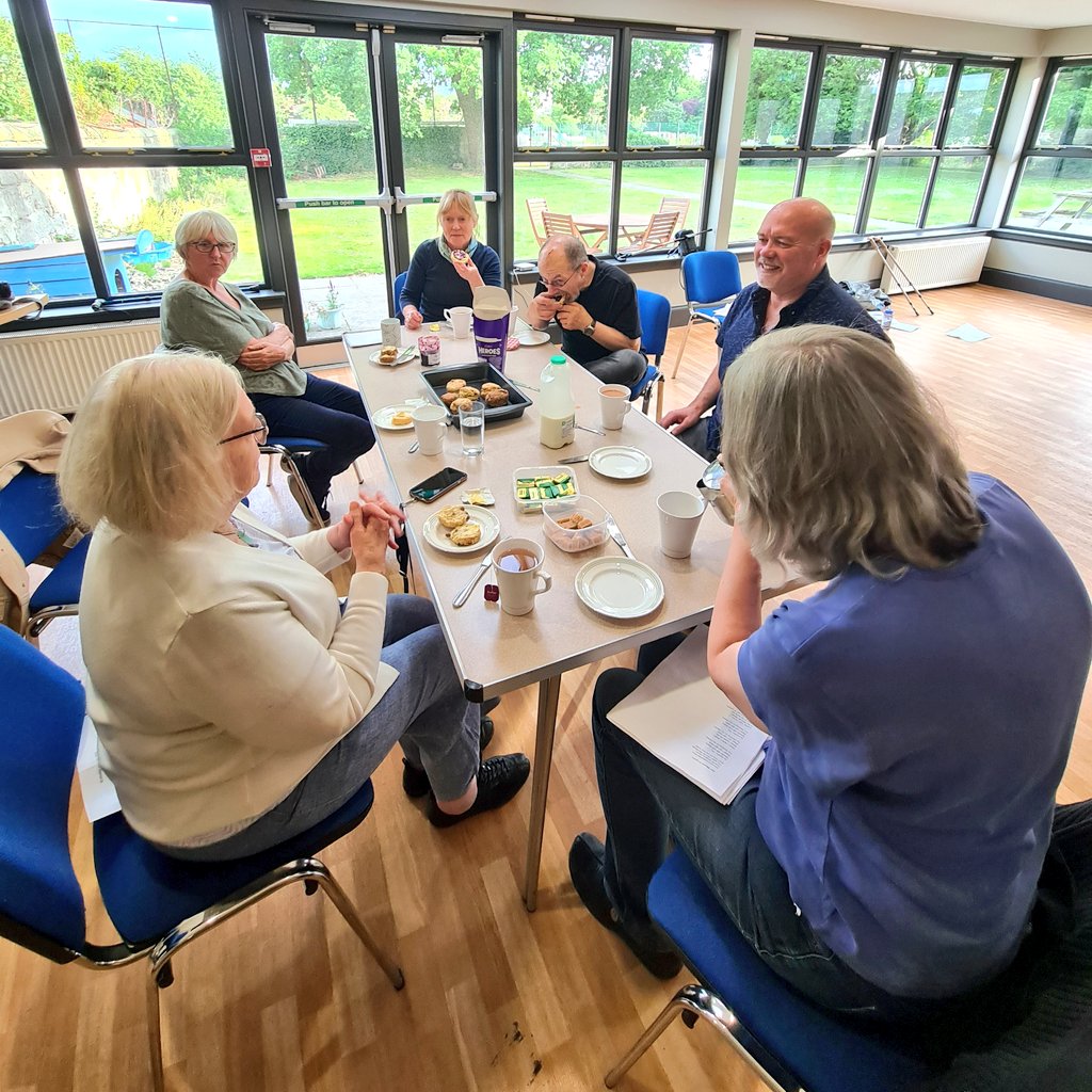 sallyjaquet's tweet photo. The last @ParkinsonsUK #Singing4Fun session before we break for the summer - accompanied by mandolin and Cathie's Scones! https://t.co/aCsOgBAhJc