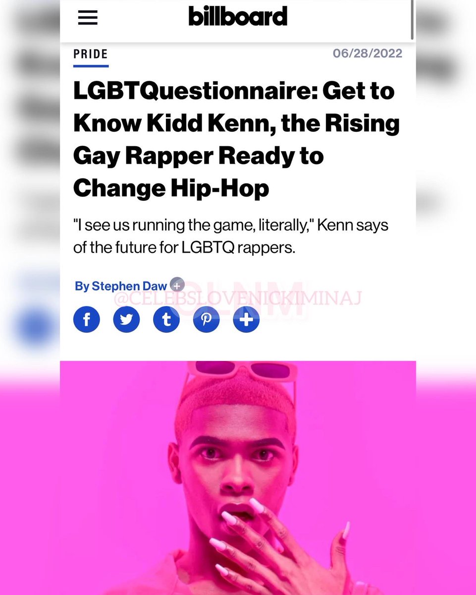 CelebsLuvKarolG's tweet photo. .@kiddkenn tells @billboard that his dream collaboration is with @NICKIMINAJ, because she’s the reason he started music &amp; got into music and who he is today. “She plays a big part in my music &amp; my artistry.” 😍😍NICKI WEEK - NICKI’S RETURN🦄 #kiddkenn #nickiminaj #celebslovenicki https://t.co/Sg5X53j0Bi