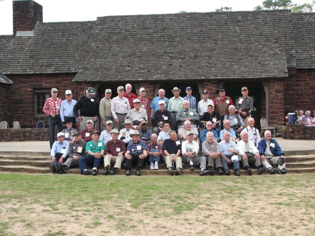 TxParksCuration's tweet photo. Summer is a great time for reunions! Back in 2008, these CCC enrollees got together to celebrate the 75th anniversary of building Texas State Parks. We thank them every single day. @TXParksCCC https://t.co/52sMrsT3NV