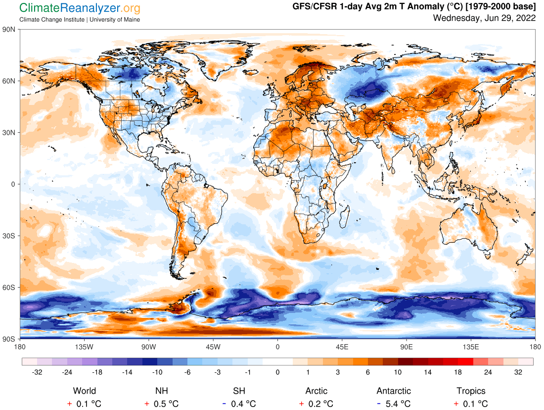 meteo_v's tweet photo. Que poco se habla del hemisferio sur 

-0,4 de anomalía negativa. 
-5,4 en la Antartida

Esta semana también se habla poco de Siberia y mucho de Finlandia, Japón o zona de Balcanes. 

Un adelanto, la semana que viene no se hablará de los países Escandinavos https://t.co/YTc12ellNe