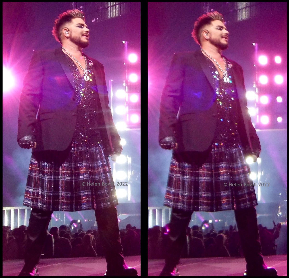Some more Queen + Adam Lambert stereos for you - this time taken at the O2 in London on 18 June. 
For cross-eyed viewing.