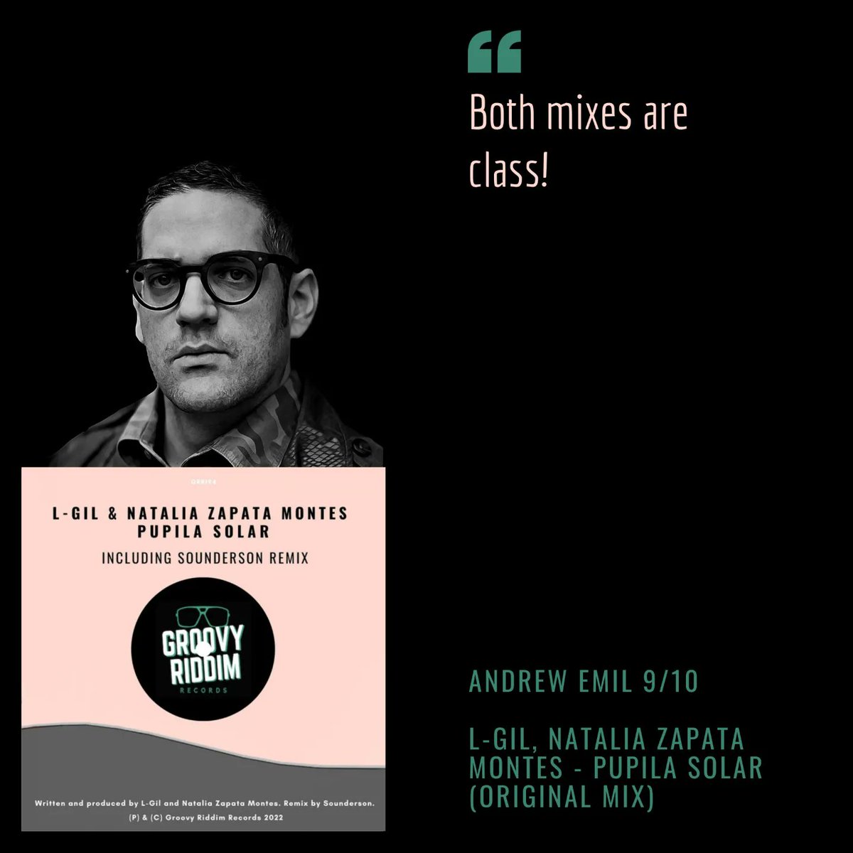 groovy_riddim's tweet photo. 💪🏻One of the supporters of 'Pupila Solar' by #LGil & #nataliazapatamontes is @andrewemil!
🛒Get it exclusively now on @traxsource: https://t.co/ZoUbjTVzSQ https://t.co/e2VkQlzv67